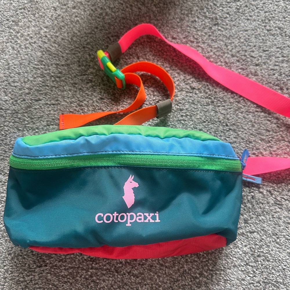 Cotopaxi Colorful fanny pack.